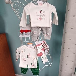 NWT Carter's Holiday Newborn Baby Bundle of Clothes & Accessories